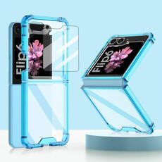 Per Samsung Galaxy Z Flip6 GKK Airbag Custodia per telefono a copertura totale con pellicola temperata (blu)