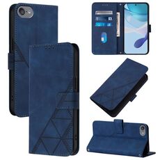 Custodia per cellulare in pelle con custodia a tracolla in rilievo 3D per iPod Touch 7/6/5 (blu)