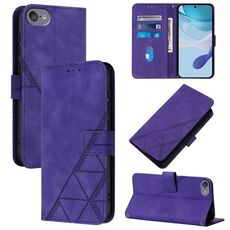 Per iPod Touch 7/6/5 Custodia a tracolla in pelle con stampa 3D (viola)