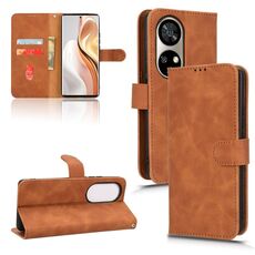 Custodia per telefono in pelle con vibrazione magnetica Skin Feel per Ulefone Note 17 Pro (marrone)