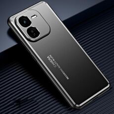 Per vivo iQOO Z9x Custodia per telefono in metallo smerigliato (nero)