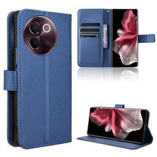 Custodia per telefono in pelle con texture diamante vivo V30e 5G (blu)