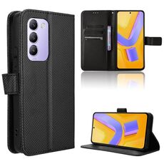 Custodia per cellulare in pelle con texture diamante IND per vivo Y200e 5G / Y100 5G (nera)
