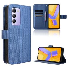 Per vivo Y200e 5G / Y100 5G IND Custodia in pelle con texture diamante (blu)