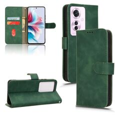 Per OPPO Reno11 PJH110 Custodia per telefono in pelle magnetica con vibrazione della pelle (verde)