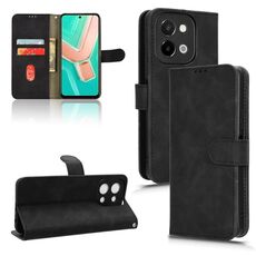 Per vivo Y28 4G Skin Feel custodia magnetica in pelle con vibrazione (nera)