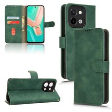 Per vivo Y28 4G Skin Feel custodia magnetica in pelle con vibrazione (verde)