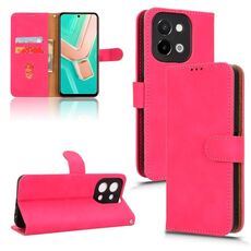 Per vivo Y28 4G Skin Feel Custodia magnetica in pelle con vibrazione (Rosa rossa)