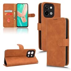 Per vivo Y28 4G Skin Feel custodia magnetica in pelle con vibrazione (marrone)