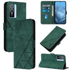 Per vivo Y76 5G Crossbody 3D Custodia in pelle con vibrazione in rilievo (verde)