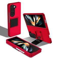 Per Samsung Galaxy Z Fold6 5G Custodia pieghevole tridimensionale per PC (rossa)