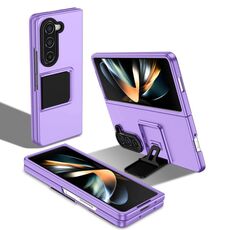 Per Samsung Galaxy Z Fold6 5G Custodia pieghevole tridimensionale per PC (viola)