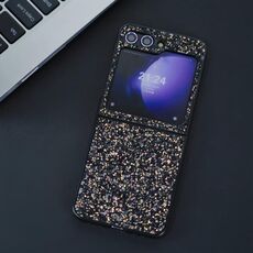 Per Samsung Galaxy Z Flip6 5G Custodia pieghevole per telefono Flash Diamond (Flash nero)