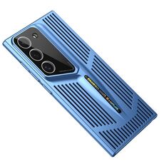 Custodia per telefono a copertura totale per PC con raffreddamento Blade per Samsung Galaxy S22+ 5G (blu)