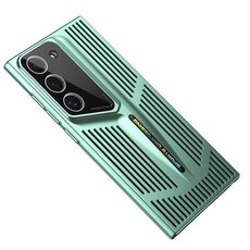 Per Samsung Galaxy S22+ 5G Blade Cooling PC Custodia per telefono a copertura totale (ciano)