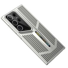 Per Samsung Galaxy S24 Ultra 5G Blade Cooling PC Custodia per telefono a copertura totale (argento titanio)