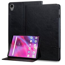 Custodia per tablet in pelle con fibbia per gatti Lenovo Tab M8 (nera)
