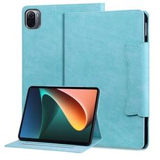 Custodia per tablet in pelle con fibbia per gatti Xiaomi Pad 5 (blu cielo)