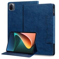 Custodia per tablet in pelle con fibbia per gatti Xiaomi Pad 5 (blu reale)