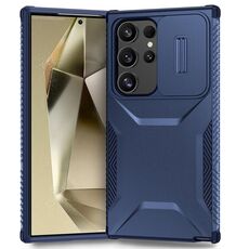 Custodia per telefono scorrevole Camshield per Samsung Galaxy S24 Ultra 5G (blu)