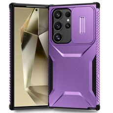 Custodia per telefono scorrevole Camshield per Samsung Galaxy S24 Ultra 5G (viola)