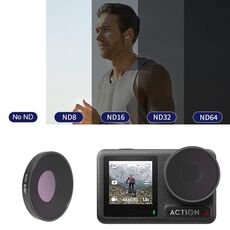 Per DJI Osmo Action 4 JUNESTAR Filtro obiettivo fotocamera filettato, filtro: ND8
