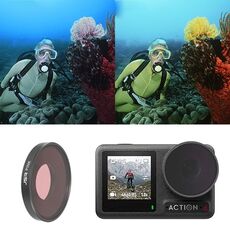 Per DJI Osmo Action 4 JUNESTAR Filtro per obiettivo fotocamera filettato, filtro: filtro per immersione rosa