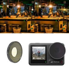 Per DJI Osmo Action 4 JUNESTAR Filtro obiettivo fotocamera filettato, filtro: disegno con striature dorate