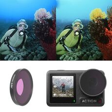 Per DJI Osmo Action 4 JUNESTAR Filtro per obiettivo fotocamera filettato, filtro: filtro per immersione magenta