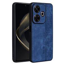 Per Xiaomi Redmi 13 4G Global AZNS Custodia per telefono con sensazione di pelle in rilievo 3D (blu zaffiro)