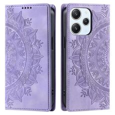 Custodia per telefono in pelle magnetica goffrata Totem Xiaomi Redmi 13 4G (viola)