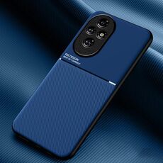 Per Honor 200 Pro Classic Tilt Strip Grain Magnetico Antiurto Custodia per PC + TPU (Blu)