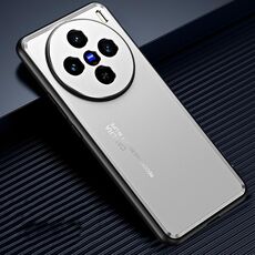 Per vivo X100s Custodia per telefono in metallo satinato (argento)