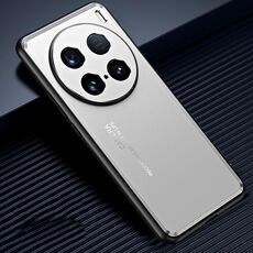 Custodia per telefono in metallo ultra satinato per vivo X100 (argento)