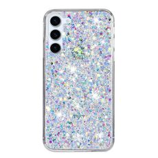 Per Samsung Galaxy S23+ 5G Custodia per telefono in TPU con polvere glitterata e cornice trasparente (bianca)