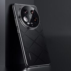 Per Xiaomi 14 Ultra Plain Custodia in pelle per PC (nero)