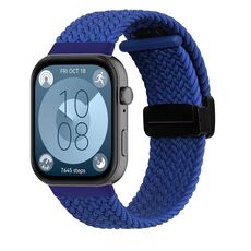 Per Huawei Watch Fit3 cinturino intrecciato con fibbia pieghevole magnetica (blu)