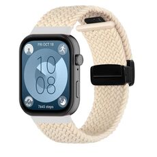 Per Huawei Watch Fit3 cinturino intrecciato con fibbia pieghevole magnetica (colore Starlight)