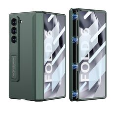Per Samsung Galaxy Z Fold6 GKK Custodia per telefono pieghevole magnetica a copertura totale integrata (verde notte)