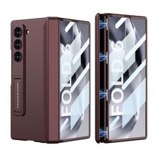 Custodia per telefono pieghevole magnetica integrata GKK per Samsung Galaxy Z Fold6 (vino rosso)