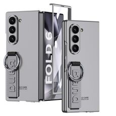 Per Samsung Galaxy Z Fold6 GKK Custodia per telefono con anello per cinturino da polso laterale con foro accurato integrato (grigio)