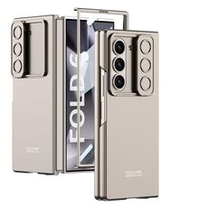 Per Samsung Galaxy Z Fold6 GKK Custodia per telefono con finestra scorrevole ultrasottile integrata (grigio titanio)