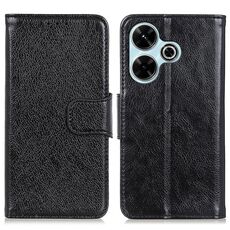 Per Xiaomi Redmi 13 4G Nappa Texture Custodia in pelle con vibrazione orizzontale (Nera)