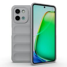 Per vivo Y28 4G Magic Shield TPU + custodia per telefono in flanella (grigio)