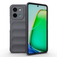 Per vivo Y28 4G Magic Shield TPU + custodia per telefono in flanella (grigio scuro)