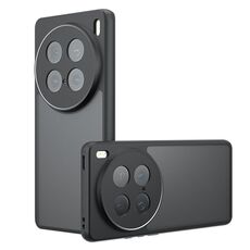 Per vivo X100 Ultra Armor Custodia per telefono TPU ibrida per PC con foro preciso (nero satinato)