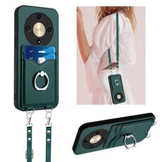 Per Honor X9b / Magic6 Lite R20 Custodia per cellulare con anello in corda a tracolla (verde)