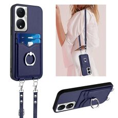 Per Honor X7b / Play 8T 5G R20 Custodia per cellulare con anello in corda a tracolla (blu)
