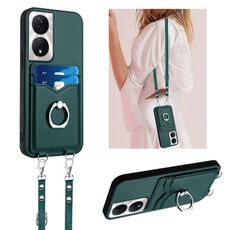 Per Honor X7b / Play 8T 5G R20 Custodia per cellulare con anello in corda a tracolla (verde)