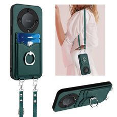 Per Honor X9a / Magic5 Lite R20 Custodia per cellulare con anello in corda a tracolla (verde)